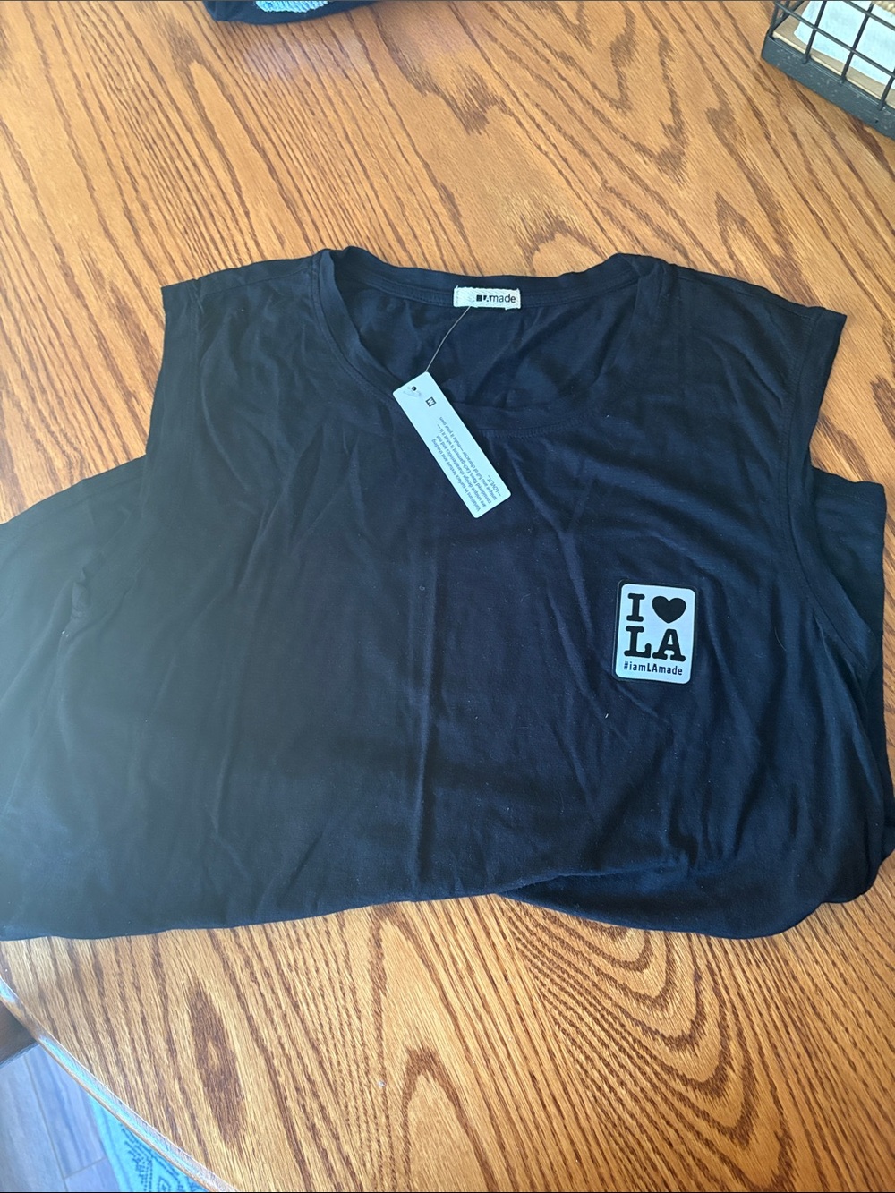 LAmade Black Kids Tank with 'I ♥ LA' Patch